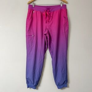 Figs Pink and Purple Ombre Joggers